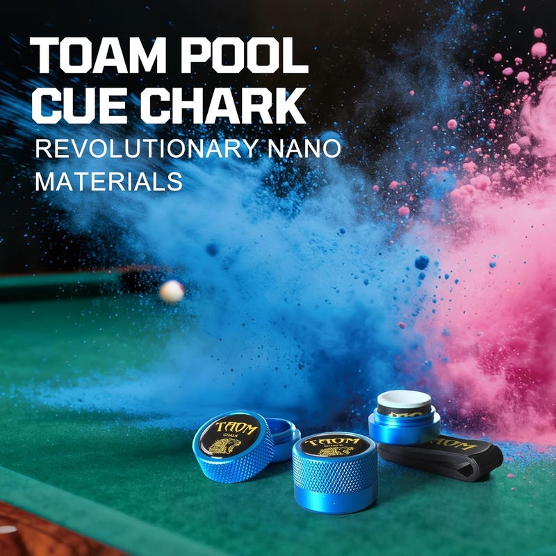 Banly TAOM Round Shaped Pool Chalk Holder, Portable Pool Chalk Cubes, Magnetic Mini Chalk Holder Pool Billiards, Pool Cue Chalk Case Container Box for Billiard Cue Tip Tool Pool Table Snooker Accessories - Image 3